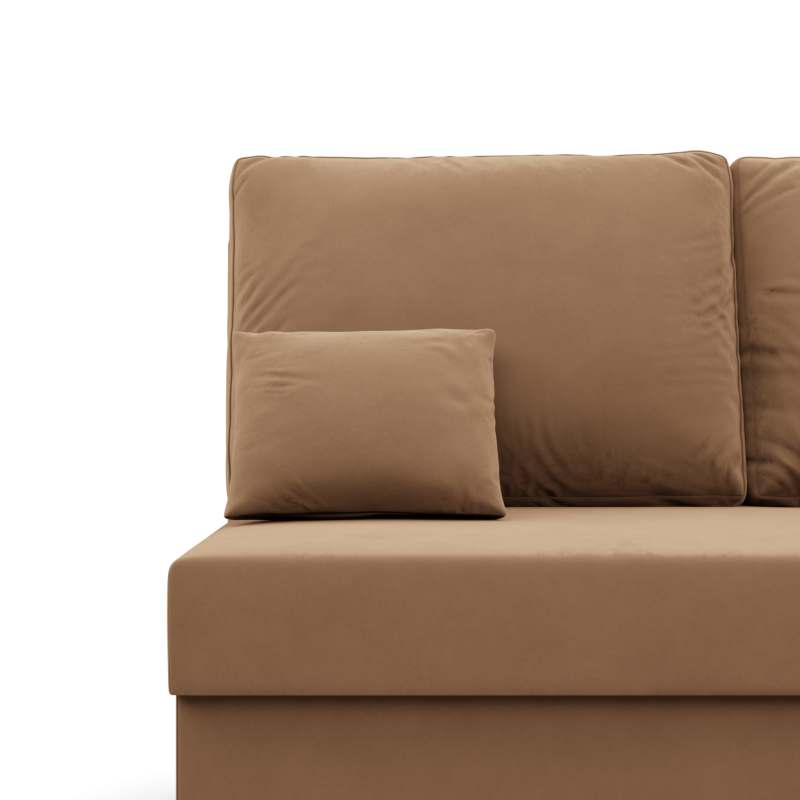 Ecksofa KEMI, Polsterung - Federkern, Seite - RECHTS, Farbe - CAPPUCCINO