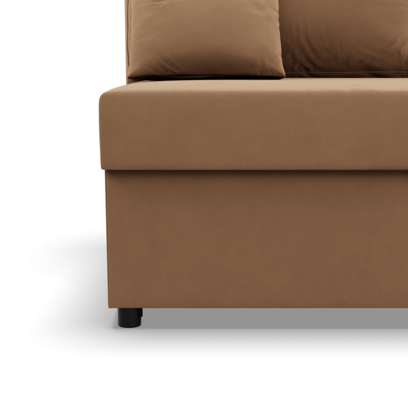 Ecksofa KEMI, Polsterung - Federkern, Seite - RECHTS, Farbe - CAPPUCCINO