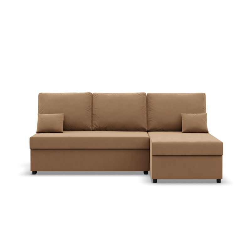 Ecksofa KEMI, Polsterung - Federkern, Seite - RECHTS, Farbe - CAPPUCCINO