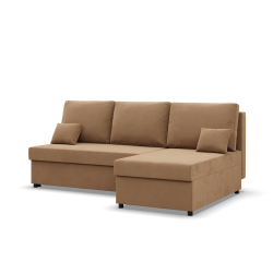 Ecksofa KEMI, Polsterung - Federkern, Seite - RECHTS, Farbe - CAPPUCCINO