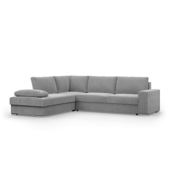 Ecksofa VELANO LL, Seite - LINKS, Farbe - GRAU