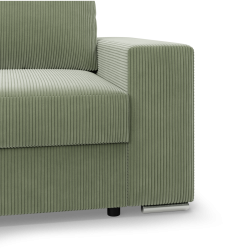 VELANO LL Corner Sofa, Side - LEFT, Color - LIGHT GREEN