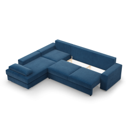 VELANO LL Corner Sofa, Side - LEFT, Color - NAVY BLUE