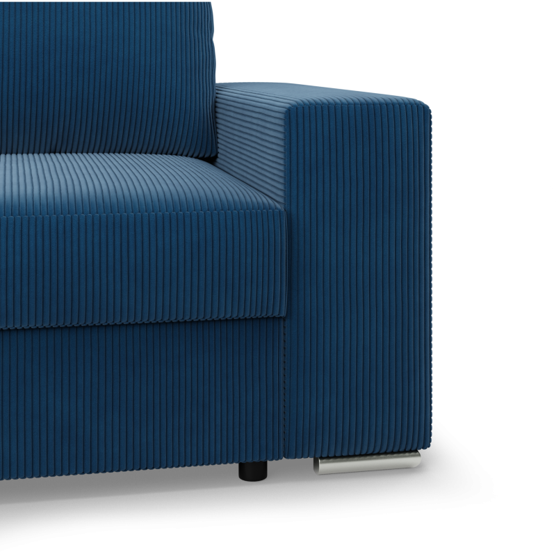Ecksofa VELANO LL, Seite - LINKS, Farbe - DUNKELBLAU