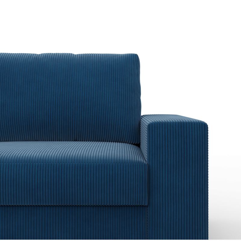 Ecksofa VELANO LL, Seite - LINKS, Farbe - DUNKELBLAU
