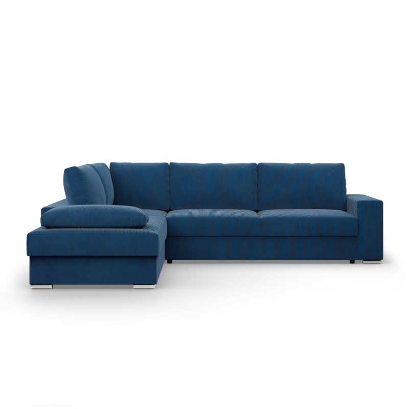 Ecksofa VELANO LL, Seite - LINKS, Farbe - DUNKELBLAU