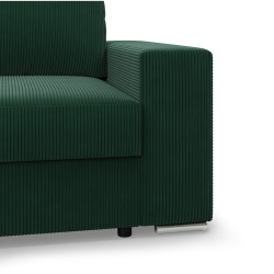 Ecksofa VELANO LL, Seite - LINKS, Farbe - FLASCHENGRÜN