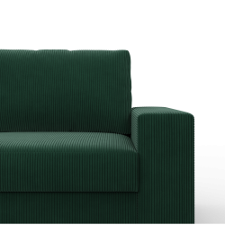 Ecksofa VELANO LL, Seite - LINKS, Farbe - FLASCHENGRÜN