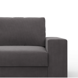 VELANO LL Corner Sofa, Side - LEFT, Color - DARK GRAY