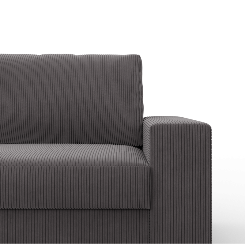 VELANO LL Corner Sofa, Side - LEFT, Color - DARK GRAY