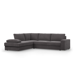 VELANO LL Corner Sofa, Side - LEFT, Color - DARK GRAY