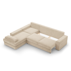 VELANO LL Corner Sofa, Side - LEFT, Color - CREAM
