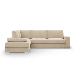 Ecksofa VELANO LL, Seite - LINKS, Farbe - CREMEFARBEN