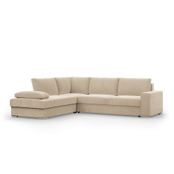 VELANO LL Corner Sofa, Side - LEFT, Color - CREAM
