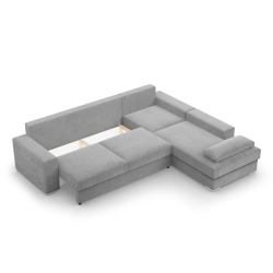 VELANO LL Corner Sofa, Side - RIGHT, Color - GRAY