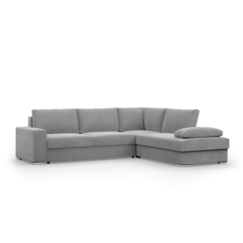 Ecksofa VELANO LL, Seite - RECHTS, Farbe - GRAU