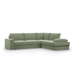 VELANO LL Ecksofa, Seite - RECHTS, Farbe - HELLGRÜN