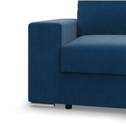 VELANO LL Corner Sofa, Side - RIGHT, Color - NAVY BLUE