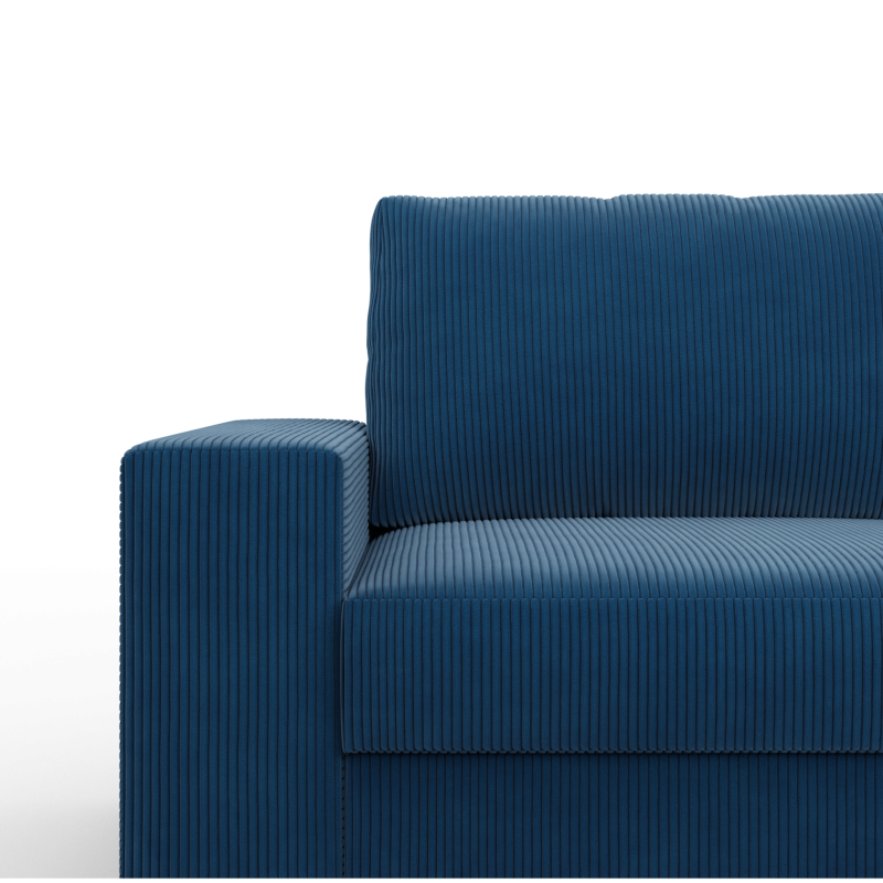 Ecksofa VELANO LL, Seite - RECHTS, Farbe - MARINEBLAU