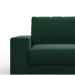 Ecksofa VELANO LL, Seite - RECHTS, Farbe - FLASCHENGRÜN