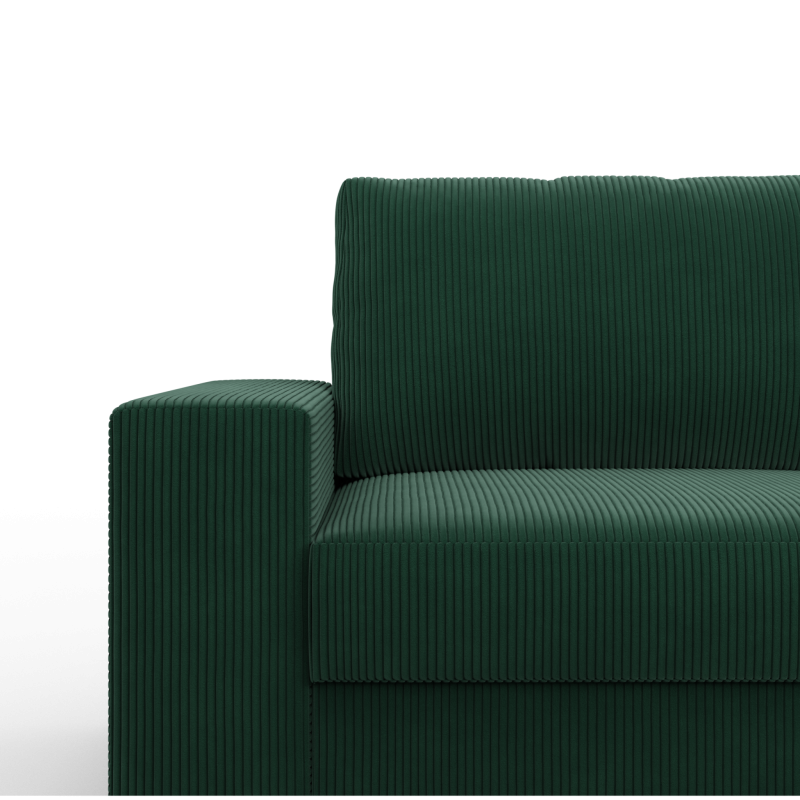 Ecksofa VELANO LL, Seite - RECHTS, Farbe - FLASCHENGRÜN