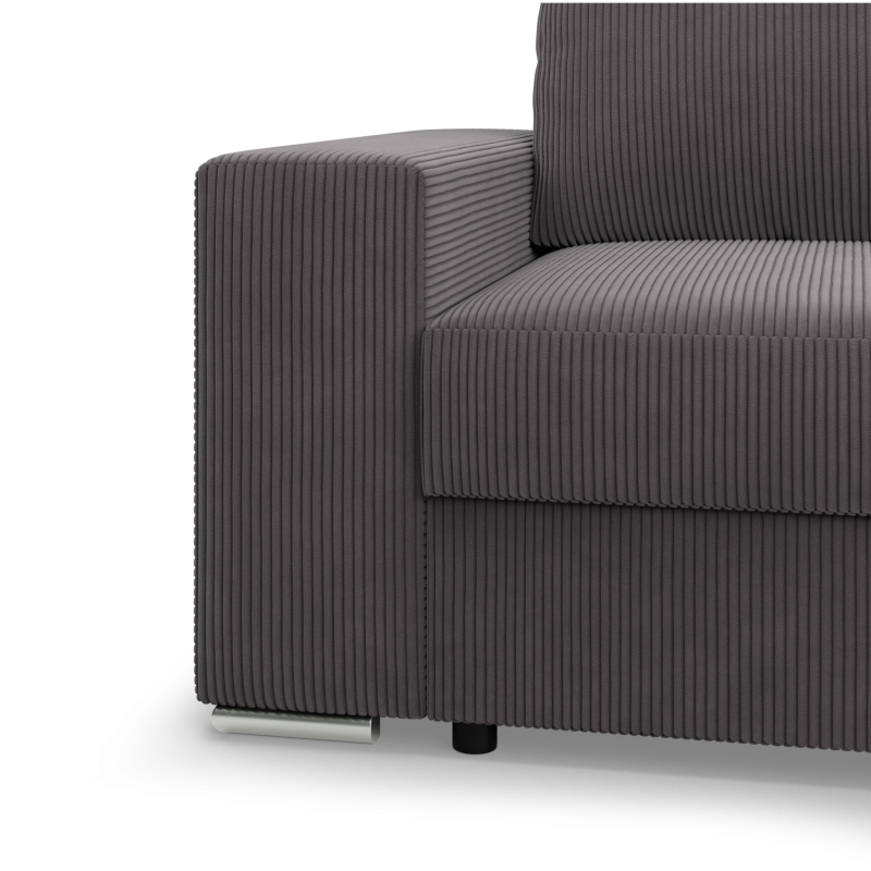 VELANO LL Corner Sofa, Side - RIGHT, Color - DARK GRAY