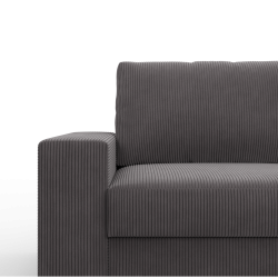 VELANO LL Corner Sofa, Side - RIGHT, Color - DARK GRAY