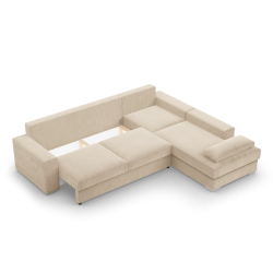VELANO LL Corner Sofa, Side - RIGHT, Color - CREAM