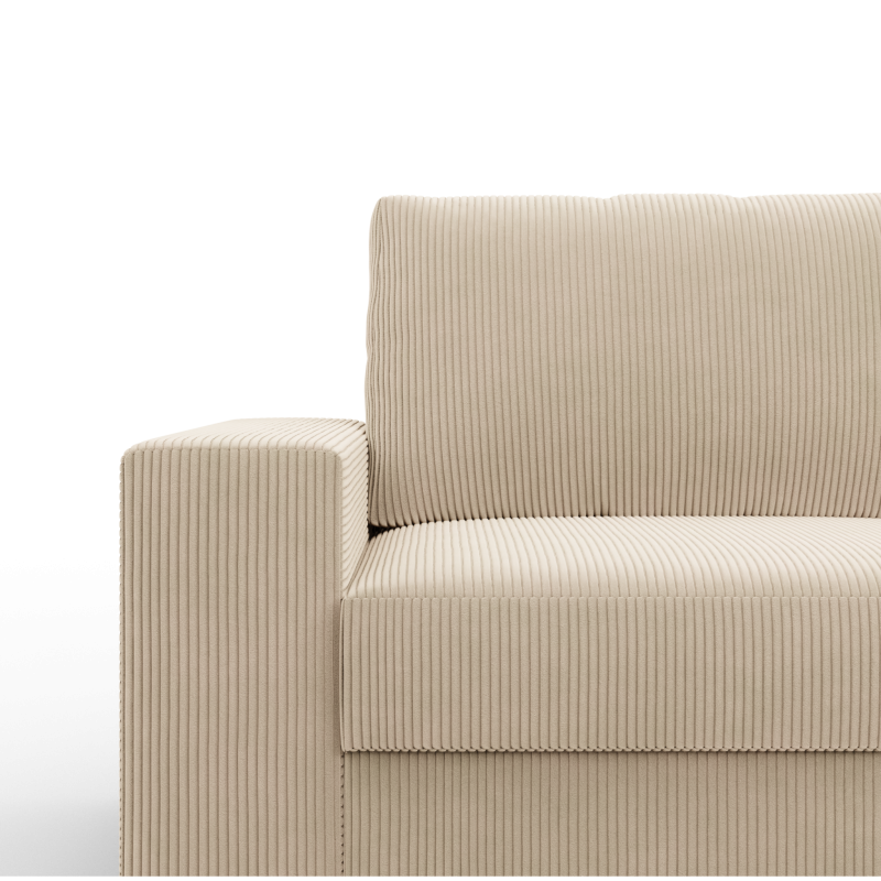 VELANO LL Corner Sofa, Side - RIGHT, Color - CREAM