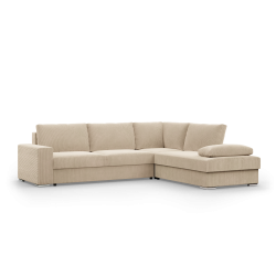 Ecksofa VELANO LL, Seite - RECHTS, Farbe - CREME