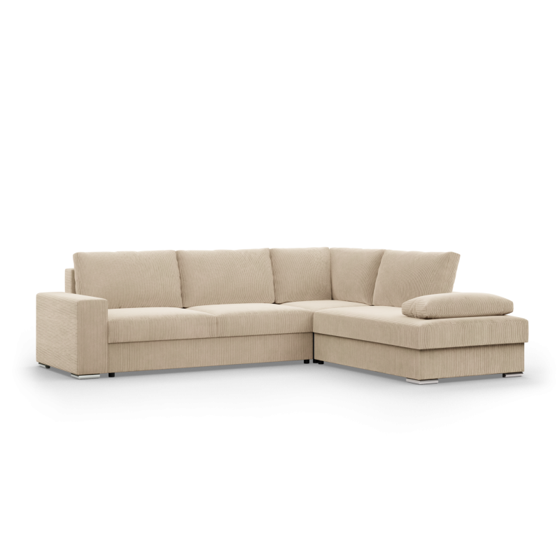 VELANO LL Corner Sofa, Side - RIGHT, Color - CREAM