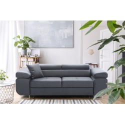 Sofa RIGATTO, Farbe - HELLGRAU, Schlafunktion - Mit Schlafunktion