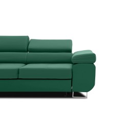 Sofa RIGATTO, Color - BOTTLE GREEN, Sleeping function - Without sleeping function