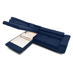 RIGATTO Corner Sofa, Side - LEFT, Color - NAVY BLUE