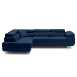 Ecksofa RIGATTO, Seite - LINKS, Farbe - DUNKELBLAU