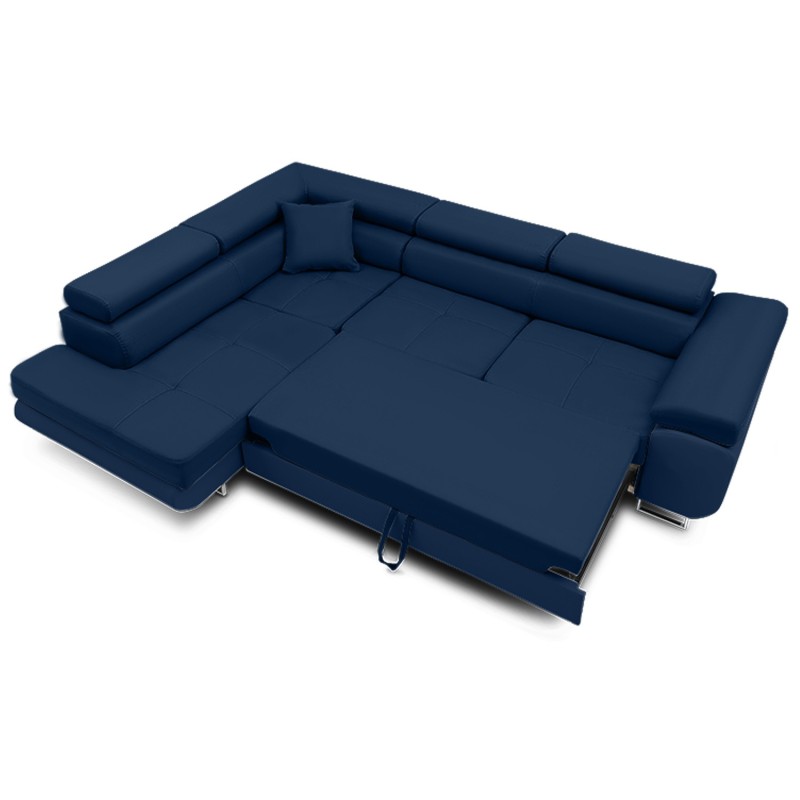 RIGATTO Corner Sofa, Side - LEFT, Color - NAVY BLUE