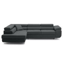 RIGATTO Corner Sofa, Side - LEFT, Color - DARK GRAY