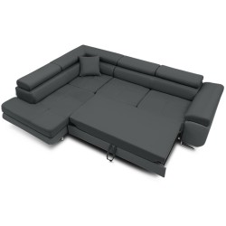 RIGATTO Corner Sofa, Side - LEFT, Color - DARK GRAY
