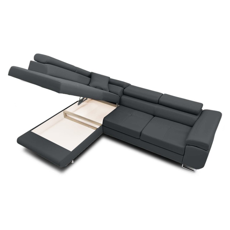 RIGATTO Corner Sofa, Side - LEFT, Color - DARK GRAY