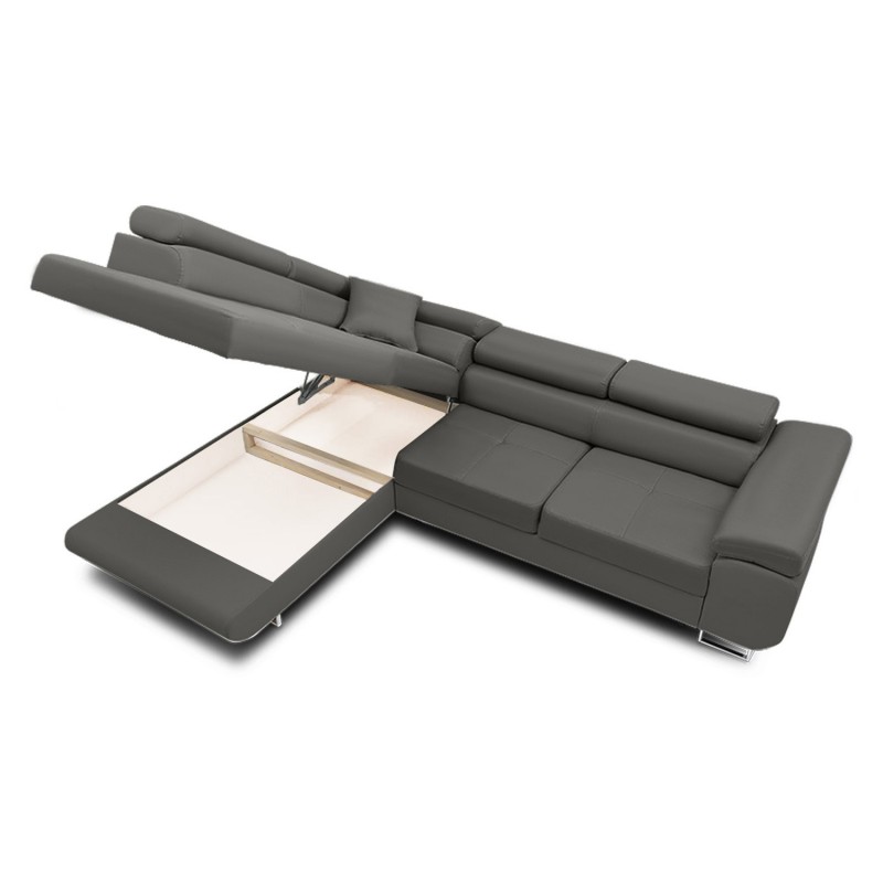 RIGATTO Corner Sofa, Side - LEFT, Color - LIGHT GRAY