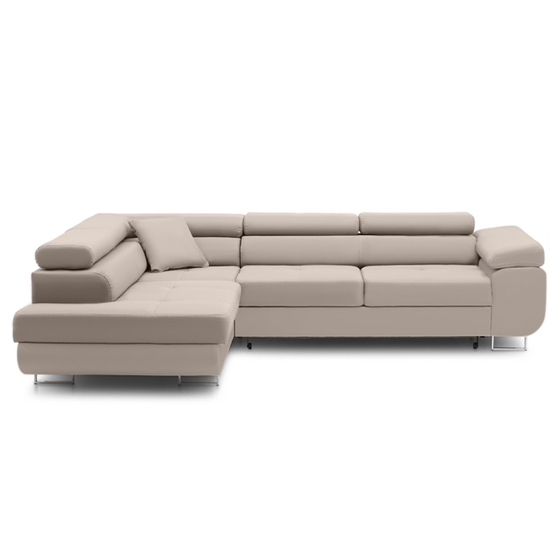 RIGATTO Corner Sofa, Side - LEFT, Color - BEIGE