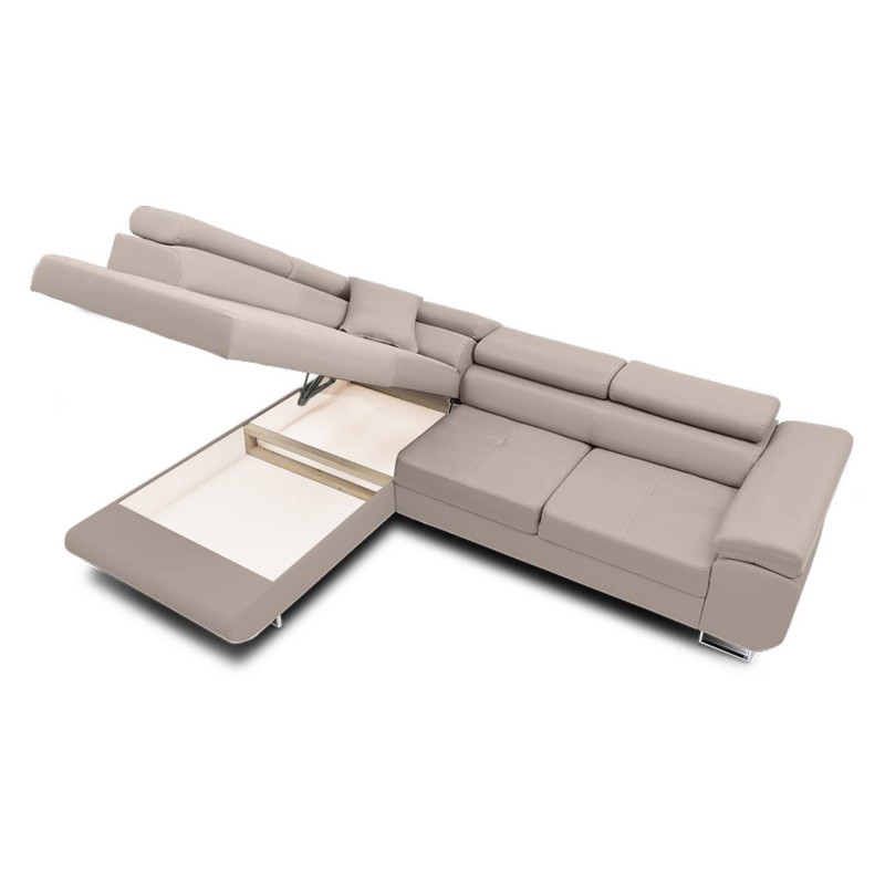 RIGATTO Corner Sofa, Side - LEFT, Color - BEIGE