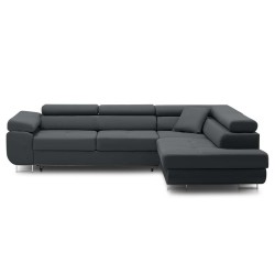 RIGATTO Corner Sofa, Side - RIGHT, Color - DARK GRAY