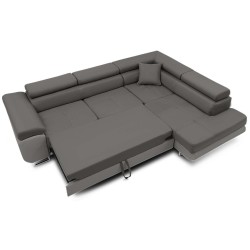 RIGATTO Corner Sofa, Side - RIGHT, Color - LIGHT GRAY