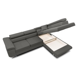 RIGATTO Corner Sofa, Side - RIGHT, Color - LIGHT GRAY