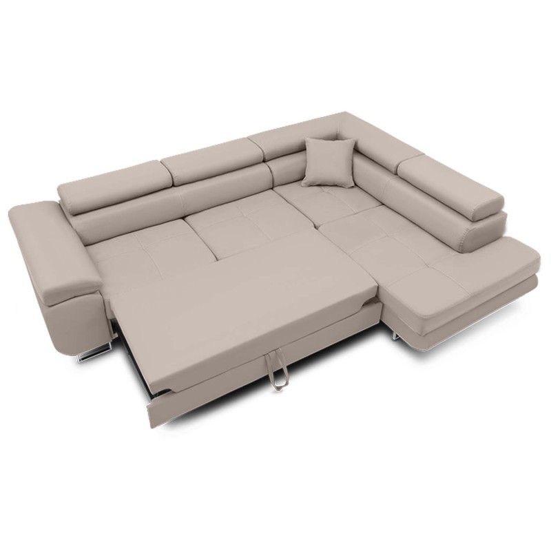 RIGATTO Corner Sofa, Side - RIGHT, Color - BEIGE