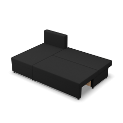 Fermo Lux Corner Sofa, Color - BLACK