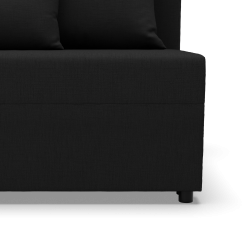 Ecksofa Fermo Lux, Farbe - SCHWARZ