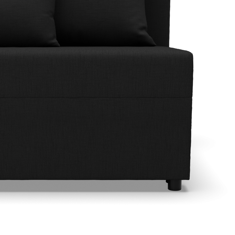Ecksofa Fermo Lux, Farbe - SCHWARZ