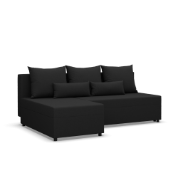 Fermo Lux Corner Sofa, Color - BLACK